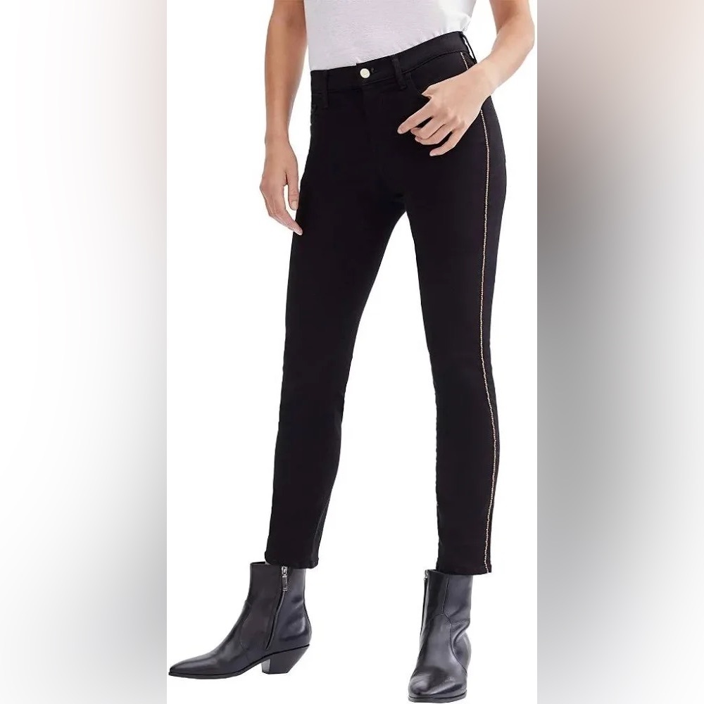7 For All Mankind the Ankle Skinny Gold Chain Jeans